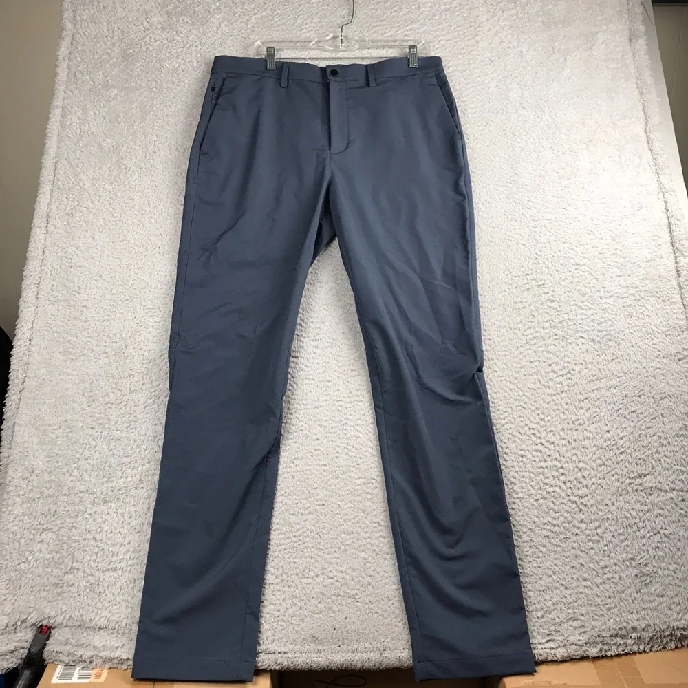 Banana Republic City Pants Mens 35x34 Gray Mid Rise‎ Slim Tapered Slacks NEW NWT